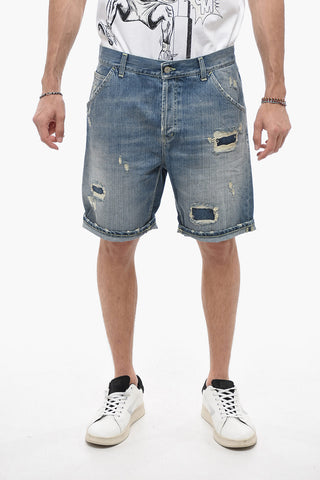 Distressed Effect JULYAN Denim Shorts
