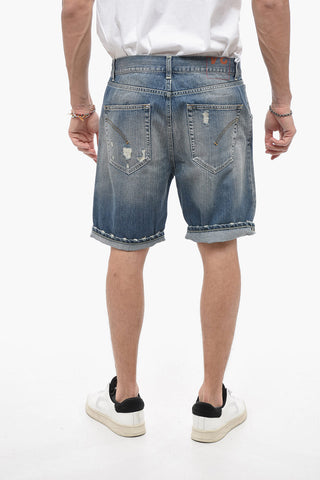 Distressed Effect JULYAN Denim Shorts