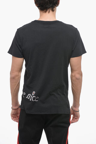 Solid Color UNISEX VENICE BE NICE Crew-neck T-Shirt 
