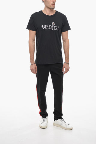 Solid Color UNISEX VENICE BE NICE Crew-neck T-Shirt 