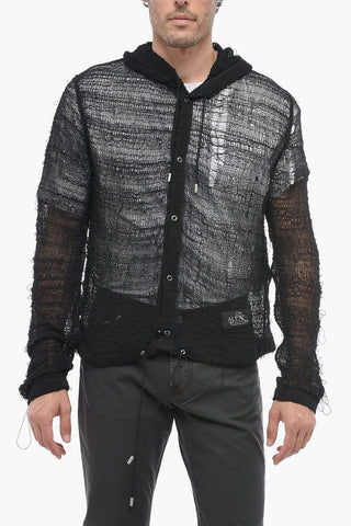 Perfotated Sweater with Hood