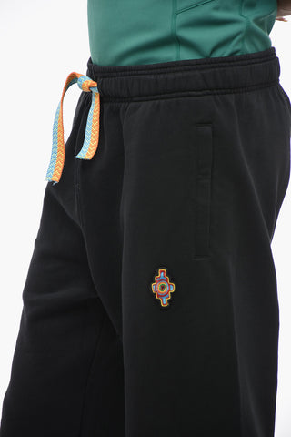 Brushed Cotton Pants with Embroidered Logo