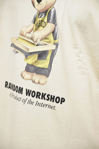 T-shirt Girocollo con Maxi Stampa Teddy Bear