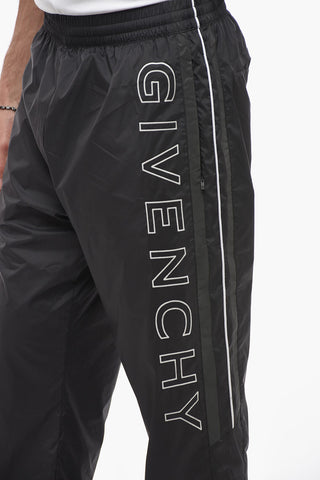 Joggers in Nylon con Bande Laterali a Contrasto