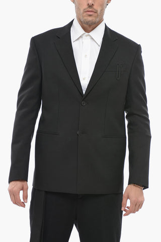 DRILL STRAP Blazer with Clip Detail