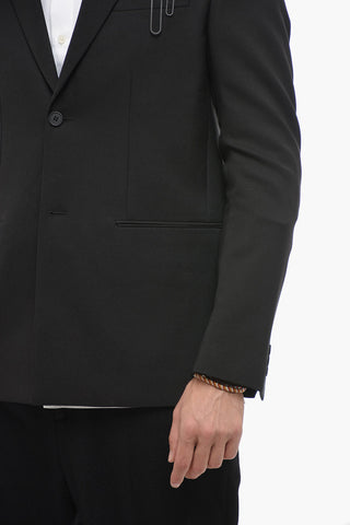 DRILL STRAP Blazer with Clip Detail