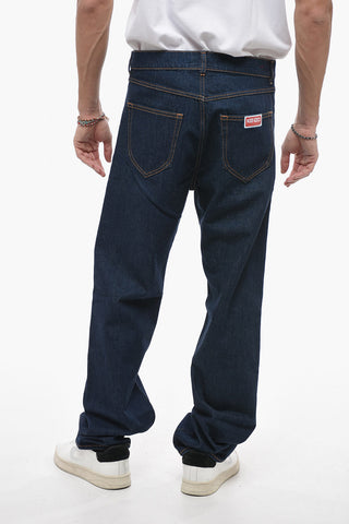 Straight-leg ASAGAO Denims with Dark Wash