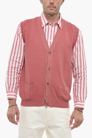 Cardigan Smanicato Collo A V