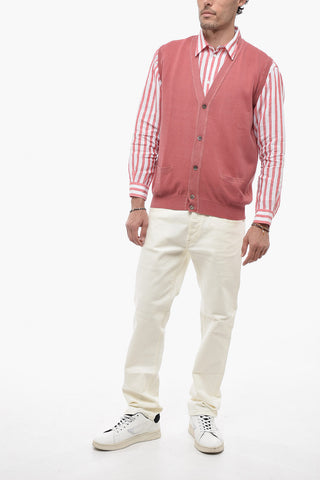Cardigan Smanicato Collo A V