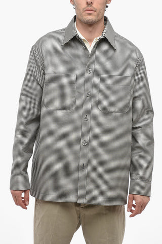 Houndstooth Patterned Reversible Trenchcoat