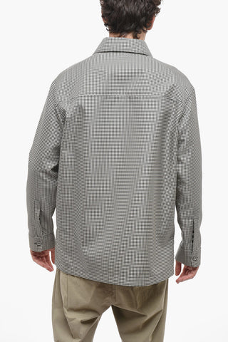 Houndstooth Patterned Reversible Trenchcoat