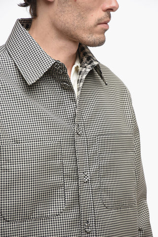 Houndstooth Patterned Reversible Trenchcoat