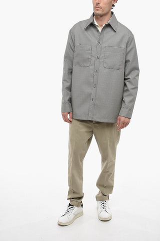 Houndstooth Patterned Reversible Trenchcoat