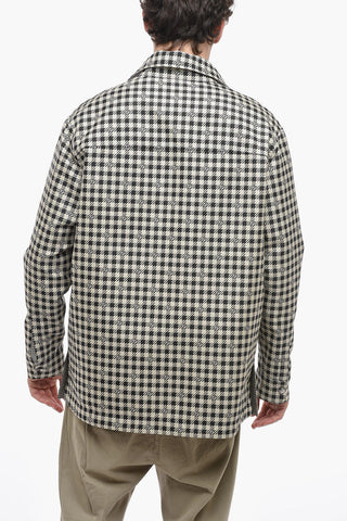 Houndstooth Patterned Reversible Trenchcoat