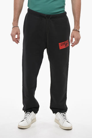 1952 Fleece Cotton Joggers with Logo Patch