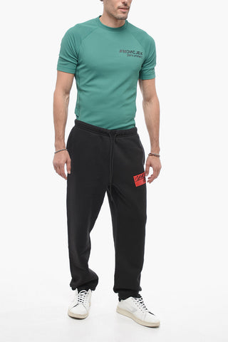 1952 Fleece Cotton Joggers with Logo Patch