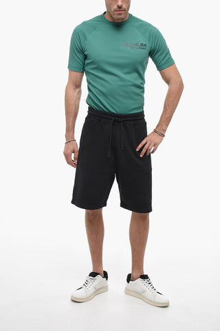 Brushed Cotton CROSS BASKET Shorts with Embroidery