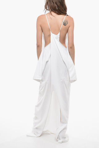 Cold Shoulder Maxi Tee Dress with Split on the Back