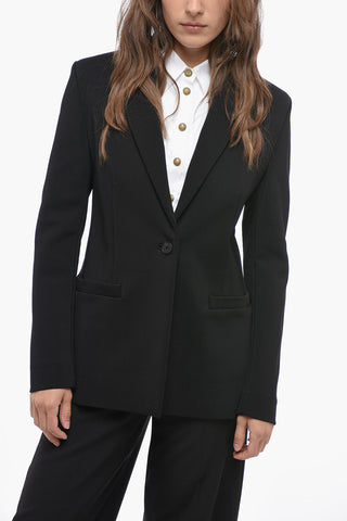 Stretch Fabric Unlined Blazer with Flush Pockets