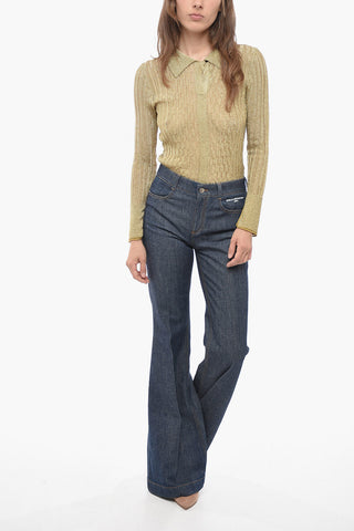 Flared Leg Dark Washed Denims 31cm