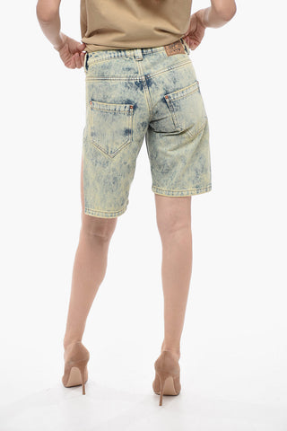 Shorts in Denim Effetto Stonewashed
