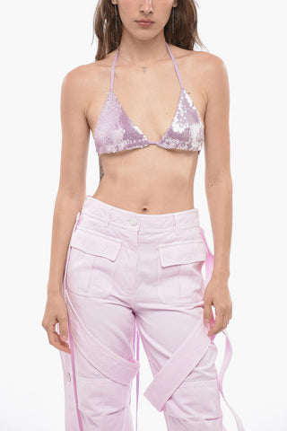 Sequined Triangle Top