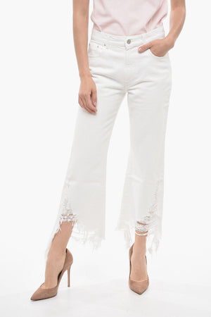 Jeans Cropped Fit mit Ausgefranstem Saum 24cm