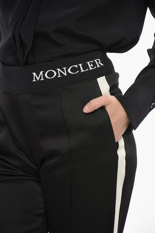 Acetate Sweatpants with Contrasting Bands