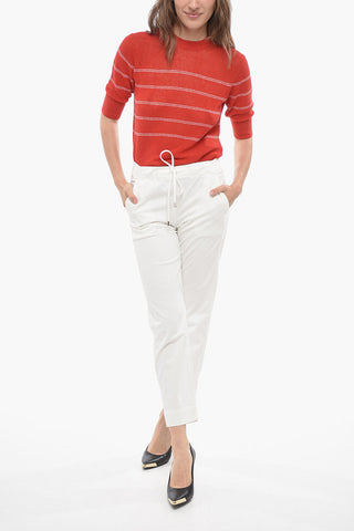 LEISURE Cotton Blend TERRENO Panys with Elastic Waistband