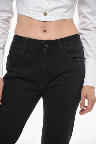 Jeans Capri SIMON in Denim Stretch a Gamba Dritta 18cm