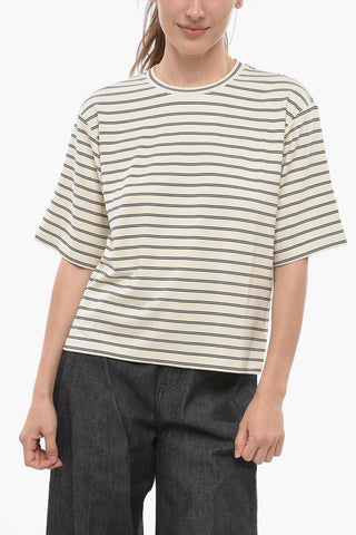 LEISURE Striped AFONE Crew-Neck T-shirt