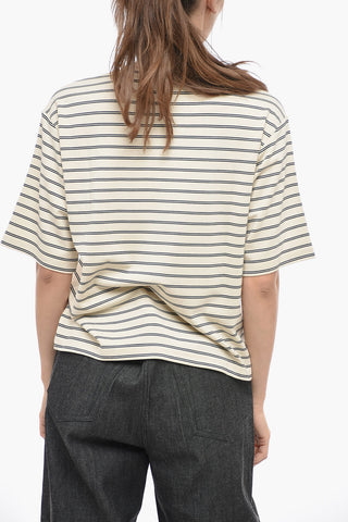 LEISURE Striped AFONE Crew-Neck T-shirt