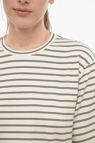 LEISURE Striped AFONE Crew-Neck T-shirt