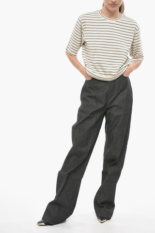 LEISURE Striped AFONE Crew-Neck T-shirt