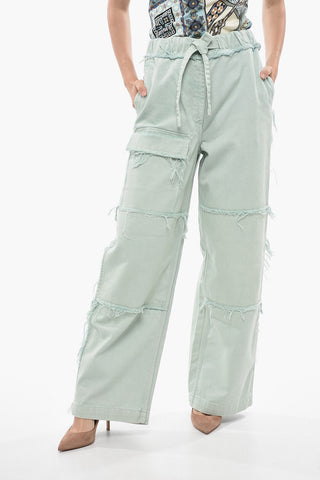 Boyfriend Fit Denims with Fringed Details