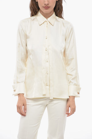 Tie Neck TOANO Silk Shirt
