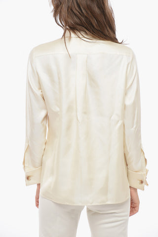 Tie Neck TOANO Silk Shirt