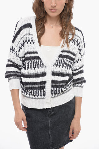 Cardigan Crop con Dettagli in Lurex