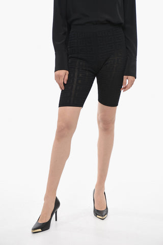 Leggings Ciclista in Tessuto Crochet
