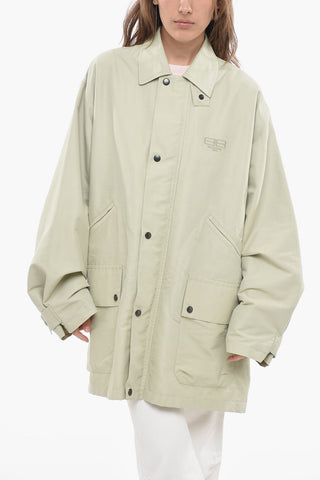 Cotton Blend UNISEX Parka with Concealed Closure