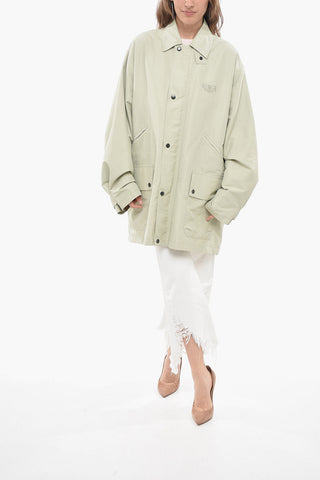 Cotton Blend UNISEX Parka with Concealed Closure