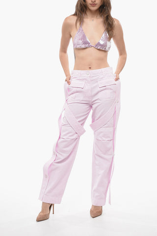 Pantaloni Cargo in Misto Cotone con Dettagli Removibili
