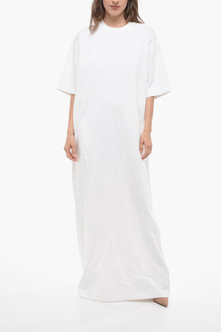 Cotton Maxi Dress with Split on the Back