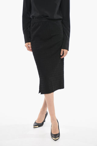Jacquard Fabric Longuette with Monogram Motif