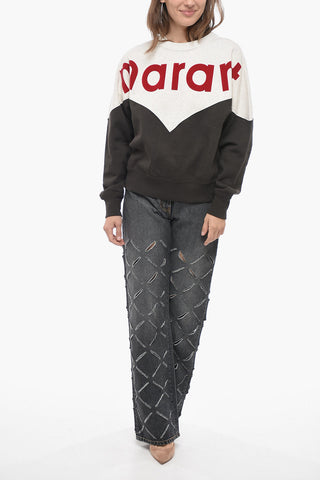 ETOILE Crew Neck HOUSTON Sweatshirt with Flocked Logo