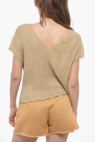 Maglia Collo a V SANTA MONICA In Lurex