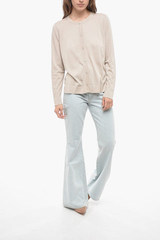 Lightweight Cotton Cardigan With Logo-Buttons