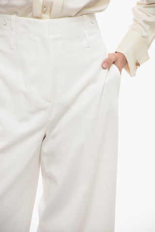 Strech Cotton YANG Palazzo Pants with Martingale