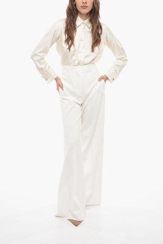 Strech Cotton YANG Palazzo Pants with Martingale