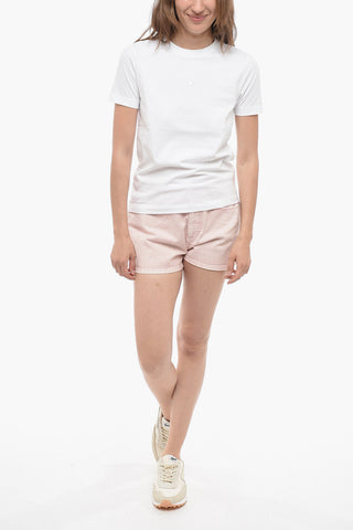 T-Shirt Girocollo con Stampa 3D Iridescente